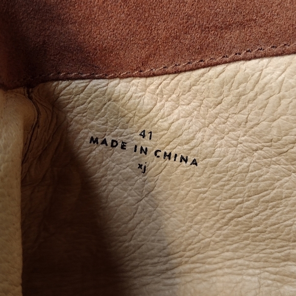 Joie Dalton Brown Suede Zipper Stacked Heel Ankle Booties Sz 11 - Picture 13 of 13